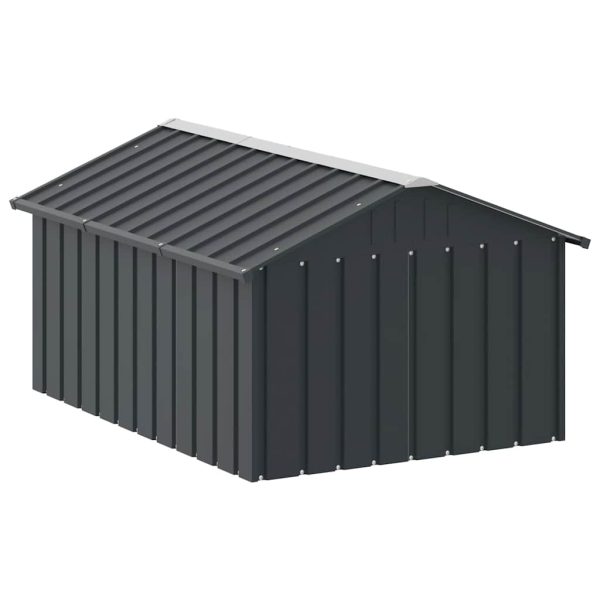 Casă pentru câini antracit 116,5x153x81,5 cm oțel galvanizat