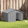 8720286902486_m_en_hd_1 Casă pentru câini, gri, 116,5x103x81,5 cm, oțel galvanizat