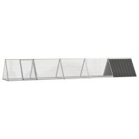 vidaXL Cușcă pentru iepuri antracit 504,5x80,5x71 cm oțel galvanizat