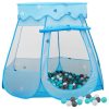 vidaXL Cort de joacă pentru copii cu 250 bile, albastru, 102x102x82 cm