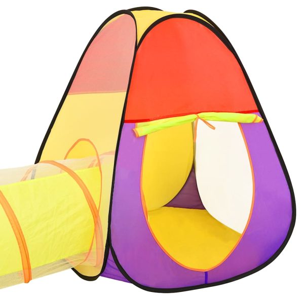 vidaXL Cort de joacă pentru copii 250 bile, multicolor, 255x80x100 cm