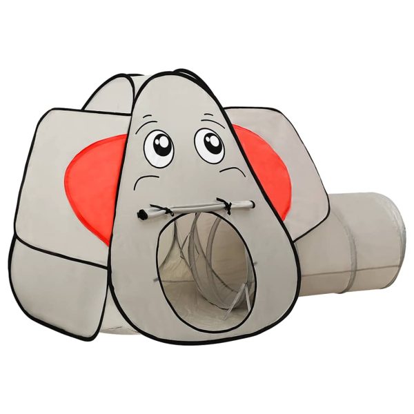 vidaXL Cort de joacă elefant pentru copii 250 bile, gri, 174x86x101 cm