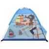 vidaXL Cort de joacă pentru copii cu 250 bile, albastru, 120x120x90 cm
