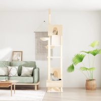 Ansamblu pisici din podea până la tavan, crem, 277-303 cm