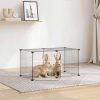 8720287190868_m_en_hd_1 vidaXL Cușcă animale de companie cu ușă, 8 panouri, negru 35x35cm oțel