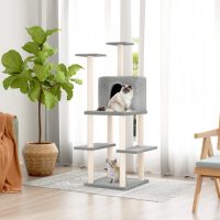 8720287213444_m_en_hd_1 Ansamblu pisici, stâlpi din funie sisal, gri deschis, 144,5 cm