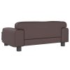 vidaXL Pat de câini, maro, 70x45x30 cm, piele ecologică