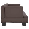 vidaXL Pat de câini, maro, 60x40x30 cm, piele ecologică