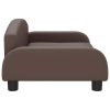 vidaXL Pat de câini, maro, 70x45x30 cm, piele ecologică