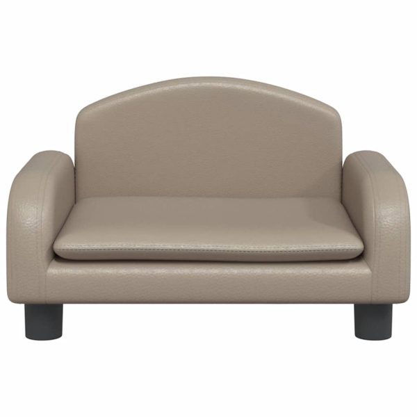 vidaXL Pat de câini, cappuccino, 50x40x30 cm, piele ecologică