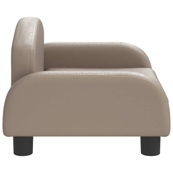 vidaXL Pat de câini, cappuccino, 50x40x30 cm, piele ecologică