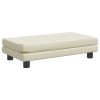 vidaXL Pat pentru câini cu extensie, crem, 100x50x30 cm, piele eco