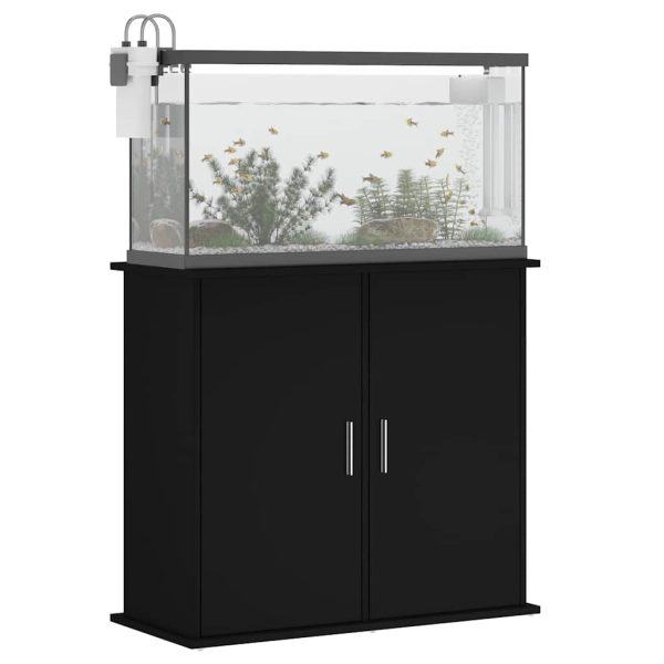 Suport pentru acvariu, negru, 81x36x73 cm, lemn prelucrat