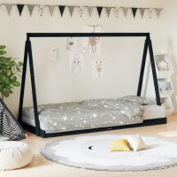 8720845445546_m_en_hd_1 Cadru de pat pentru copii, negru, 90x190 cm, lemn masiv de pin