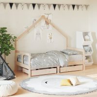 8720845445645_m_en_hd_1 Cadru de pat copii cu sertare, 80x160 cm, lemn masiv pin