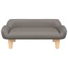 Canapea pentru copii, gri taupe, 70x40x24 cm, material textil