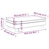 Canapea pentru copii cu taburet crem 100x50x30 cm catifea