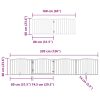 Poartă de câini pliabilă cu ușă, 6 panouri, 480 cm, lemn plop