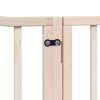 Poartă de câini pliabilă cu ușă, 6 panouri, 480 cm, lemn plop