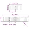 Poartă de câini pliabilă cu ușă, 10 panouri, 800 cm, lemn plop