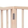 Poartă de câini pliabilă cu ușă, 12 panouri, 960 cm, lemn plop