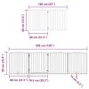Poartă de câini pliabilă cu ușă, 10 panouri, 800 cm, lemn plop