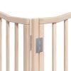 Poartă de câini pliabilă cu ușă, 10 panouri, 800 cm, lemn plop