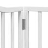 Poartă câini pliabilă cu ușă, 6 panouri, alb, 480 cm, lemn plop