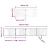 Poartă câini pliabilă cu ușă 8 panouri negru 640 cm, lemn plop