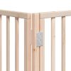 Poartă de câini pliabilă cu ușă, 15 panouri, 750 cm, lemn plop