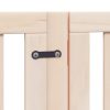 Poartă de câini pliabilă cu ușă, 12 panouri, 600 cm, lemn plop