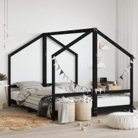 8721012117044_m_en_hd_1 Cadru de pat pentru copii negru 2x(80x200) cm lemn masiv de pin