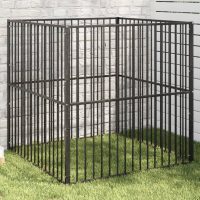 8721012288805_m_en_hd_1 Țarc pentru câini cu 4 panouri, negru, oțel galvanizat