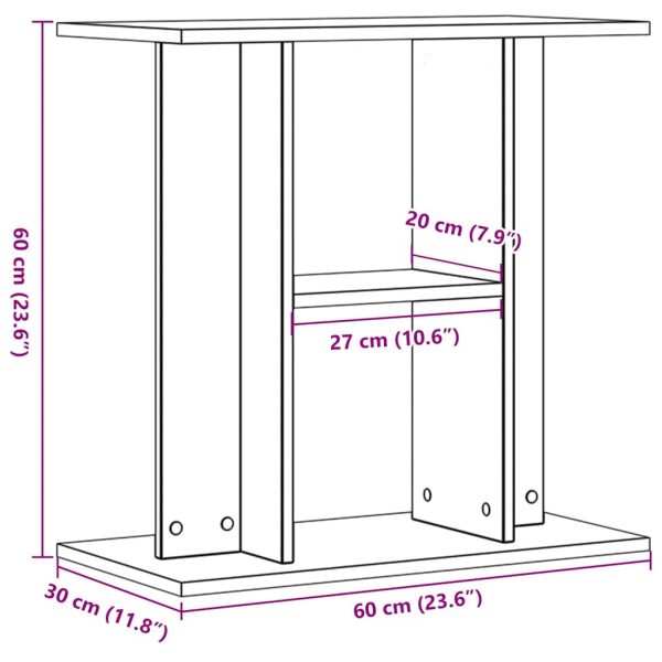 Suport pentru acvariu, lemn vechi, 60x30x60 cm, lemn stratificat