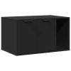 Cutie litieră pisici negru 80x50x45 cm lemn prelucrat