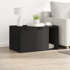 Cutie litieră pisici negru 80x50x45 cm lemn prelucrat