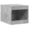 Cutie litieră pisici gri beton 47x59x42 cm lemn prelucrat
