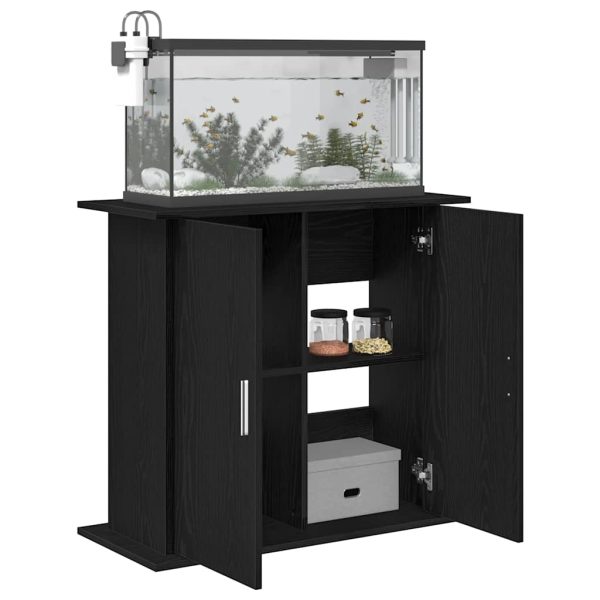 Suport pentru acvariu, stejar negru, 81x36x73 cm, lemn stratificat