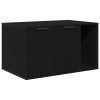 Litiera pentru pisici, împrejmuire, stejar negru, 80x50x45 cm, lemn stratificat