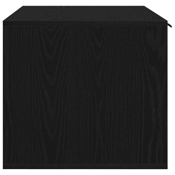 Litiera pentru pisici, împrejmuire, stejar negru, 80x50x45 cm, lemn stratificat