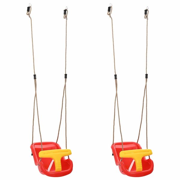 Leagăn pentru bebeluși 2 pcs Roșu 36 x 43 x 42 cm Plastic