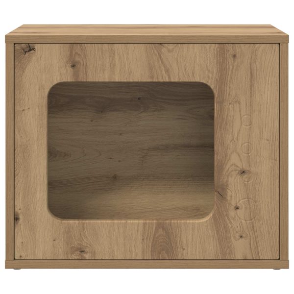 Casa pentru pisici Stejar artizanal 51 x 30 x 42,5 cm