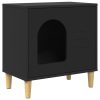 Casa pentru pisici Negru 51 x 30 x 52 cm Lemn compozit