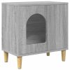 Casa pentru pisici Gri Sonoma 51 x 30 x 52 cm Lemn compozit