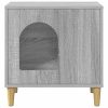 Casa pentru pisici Gri Sonoma 51 x 30 x 52 cm Lemn compozit