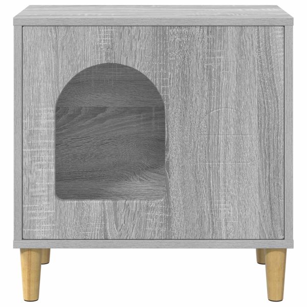 Casa pentru pisici Gri Sonoma 51 x 30 x 52 cm Lemn compozit