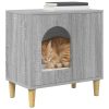 Casa pentru pisici Gri Sonoma 51 x 30 x 52 cm Lemn compozit