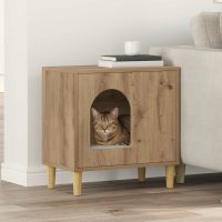 Casa pentru pisici Stejar artizanal 51 x 30 x 52 cm