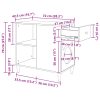 Casa pentru pisici Sonoma 72 x 42.5 x 70 cm Lemn compozit