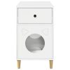 Casa pentru pisici Alb Lucios 72 x 42.5 x 70 cm Lemn compozit